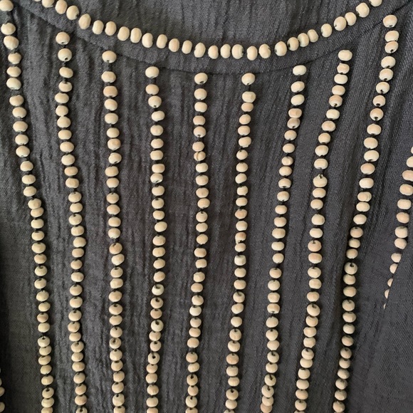 BCBG wooden bead pattern dress in olive green - Picture 4 of 11
